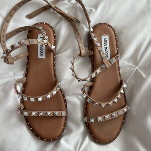 Steve Madden Tan Studded Sandals